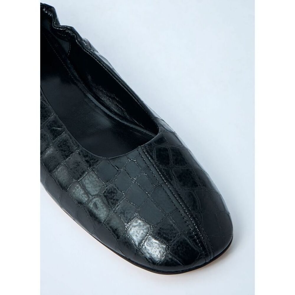 Dries Van Noten Women Croc-Embossed Ballerina Flats - Picture 3 of 7
